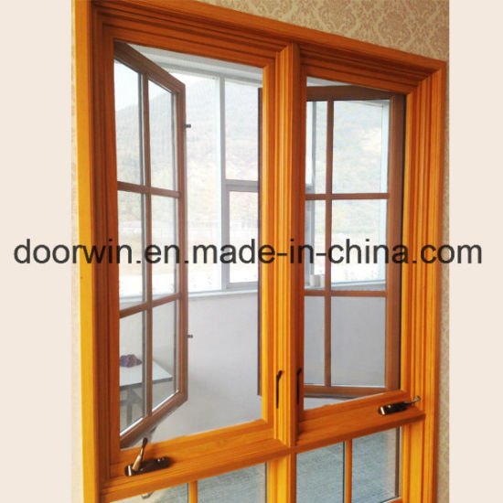 American Casement and Awning Window with Foldable Crank Handle, Timber Window with Exterior Aluminum Cladding - China Sash Window, Grill Design — product image 0