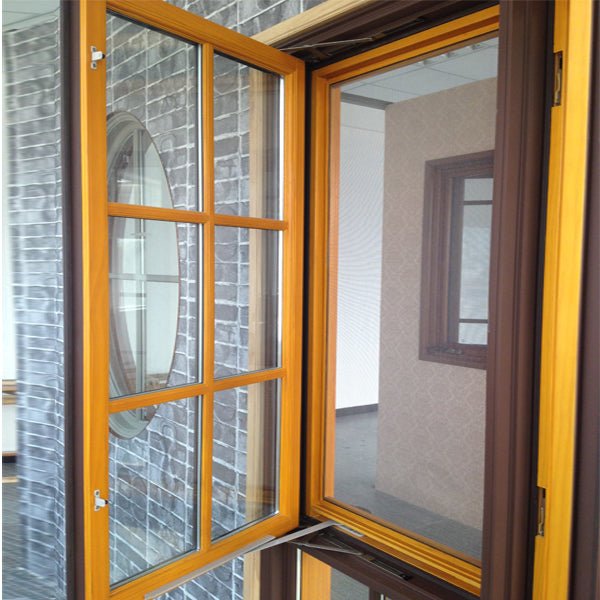 American Casement and Awning Window With Foldable crank handle, Timber Window With Exterior Aluminum Cladding02 - Doorwin Group Windows & Doors