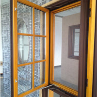 American Casement and Awning Window With Foldable crank handle, Timber Window With Exterior Aluminum Cladding02 - Doorwin Group Windows & Doors