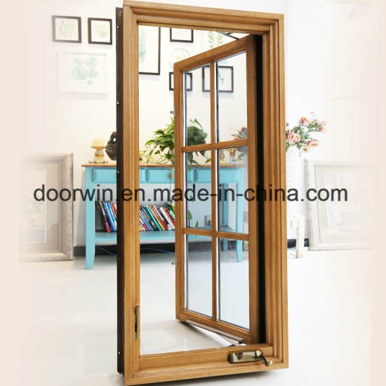 American Casement Window Foldable Crank Handle Aluminum Clad Solid Oak Wood Window - China Aluminium Crank Windows, Crank Windows — product image 0