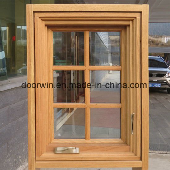 American Foldable Crank Handle Casement Window Aluminum Clad Solid Oak Wood - China Hurricane Windows Us, Sash Window — product image 0