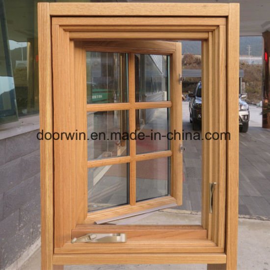 American Foldable Crank Handle Casement Window with Aluminum Clad Solid Oak Wood - China Hurricane Windows Us, Sash Window — product image 0