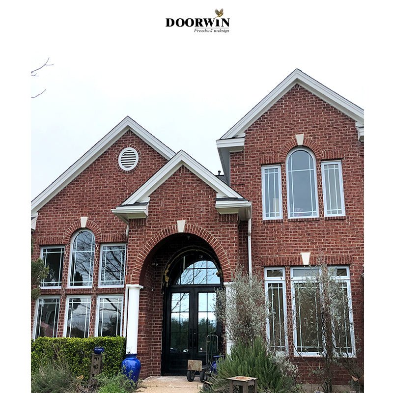 American hot sales vinyl thermal break aluminium double hung large pvc upvc windows for bathroom - Doorwin Group Windows & Doors