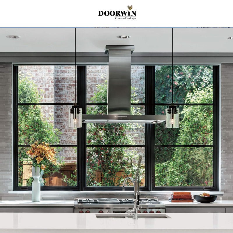 American House Solid Wood  Grill Design Swing Out Crank Casement Window with Fly Screen — product image 2