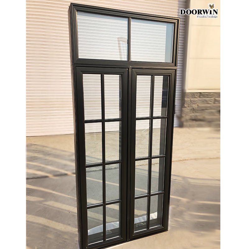 American House Solid Wood  Grill Design Swing Out Crank Casement Window with Fly Screen — product image 6