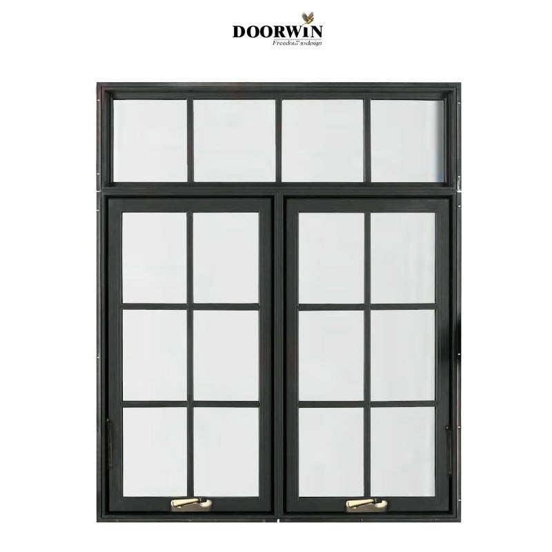 American House Solid Wood  Grill Design Swing Out Crank Casement Window with Fly Screen — product image 4