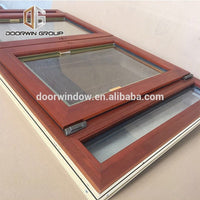 American oak wood clad aluminum france windows tilt turn window with built in shutter by Doorwin — thumbnail 7