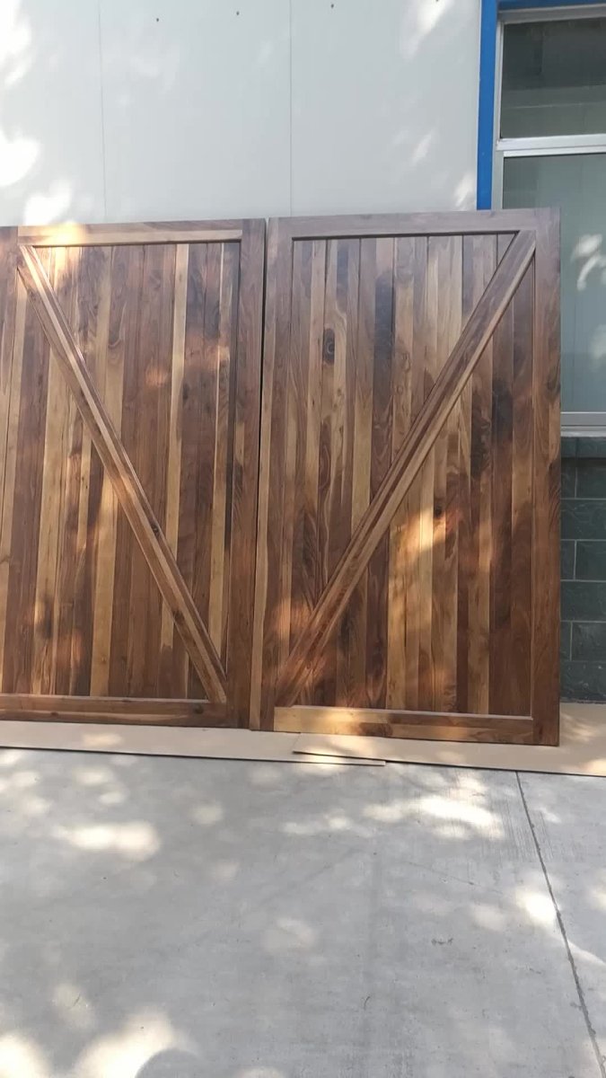 American style interior doors wood room door designs photo sliding barn door with track by Doorwin — product image 1