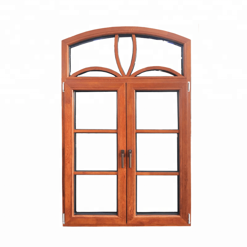 American style prehung arched casement with colonial bars inward opening french windowsby Doorwin — product image 1