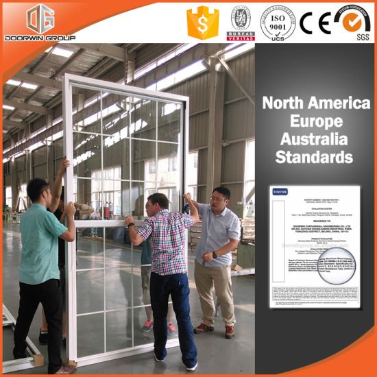 American Window with Grille, Ultra-Large Type Single Hung Thermal Break Aluminum Window Export to USA/America - China Aluminum Window, Glass Window - Doorwin Group Windows & Doors