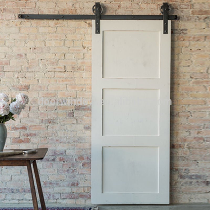 Antique White Large X Brace Bi-Parting Barn Door For Living Room With Sliding Door Hardware by Doorwin - Doorwin Group Windows & Doors