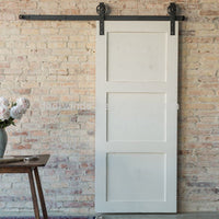 Antique White Large X Brace Bi-Parting Barn Door For Living Room With Sliding Door Hardware by Doorwin — thumbnail 1
