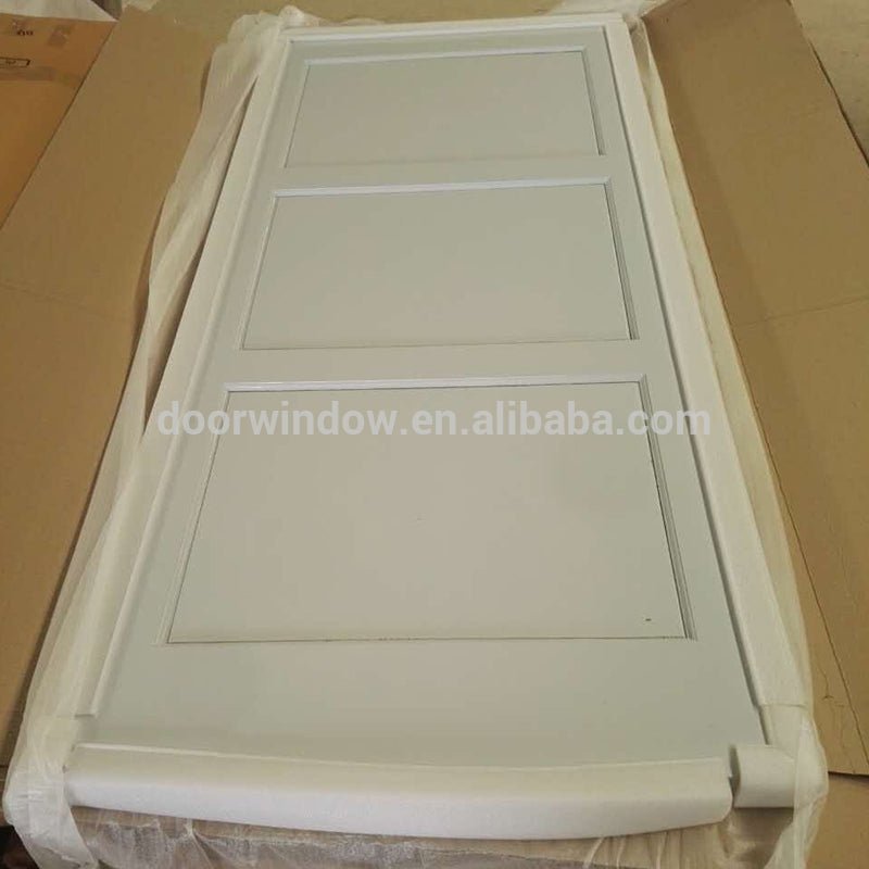 Antique White Large X Brace Bi-Parting Barn Door For Living Room With Sliding Door Hardware by Doorwin — product image 3