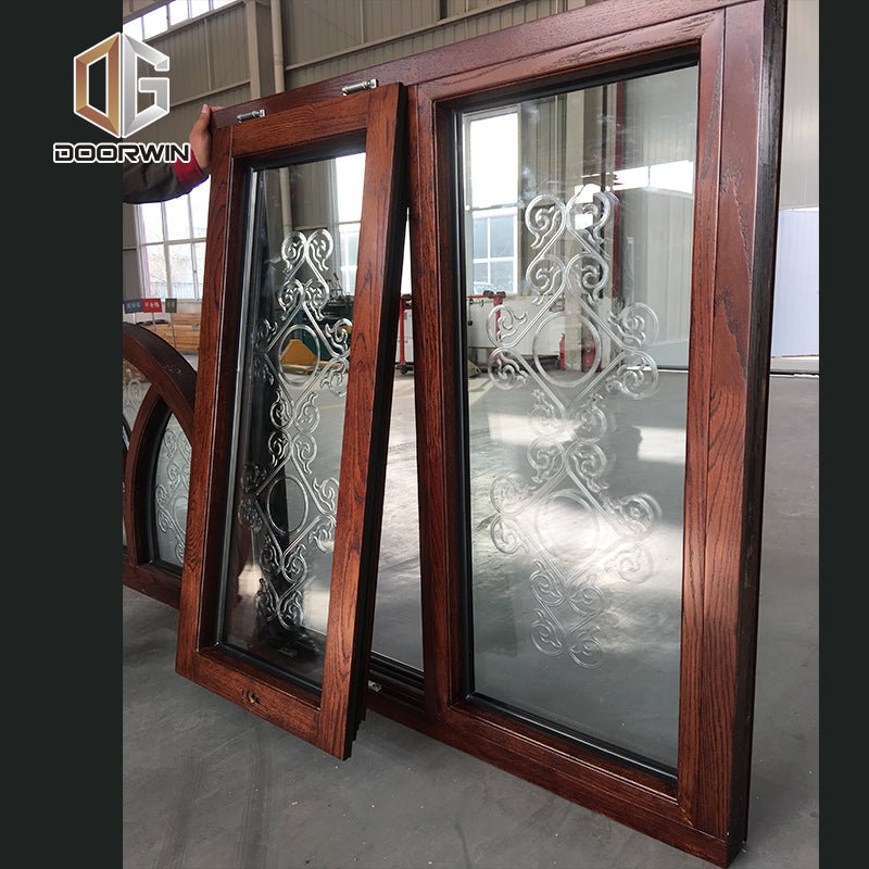 arched fixed transom windows with carved glass - Doorwin Group Windows & Doors