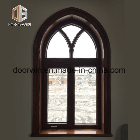 Arched Fixed Window with Carved Glass - China Wood Arched Window, Arched Windows — product image 0