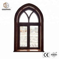 arched oak woodframe carved glass pitcure window wooden sash windows by Doorwin - Doorwin Group Windows & Doors