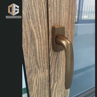 Atlanta inexpensive made in China wood grain burglar proof double glazed aluminum casement window as2047by Doorwin — thumbnail 6