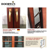 Australia Standard  energy saving Low-E Glass Grille Design Sound Proof Inward Opening Aluminum Clad Wood Casement Door and Wind — thumbnail 5