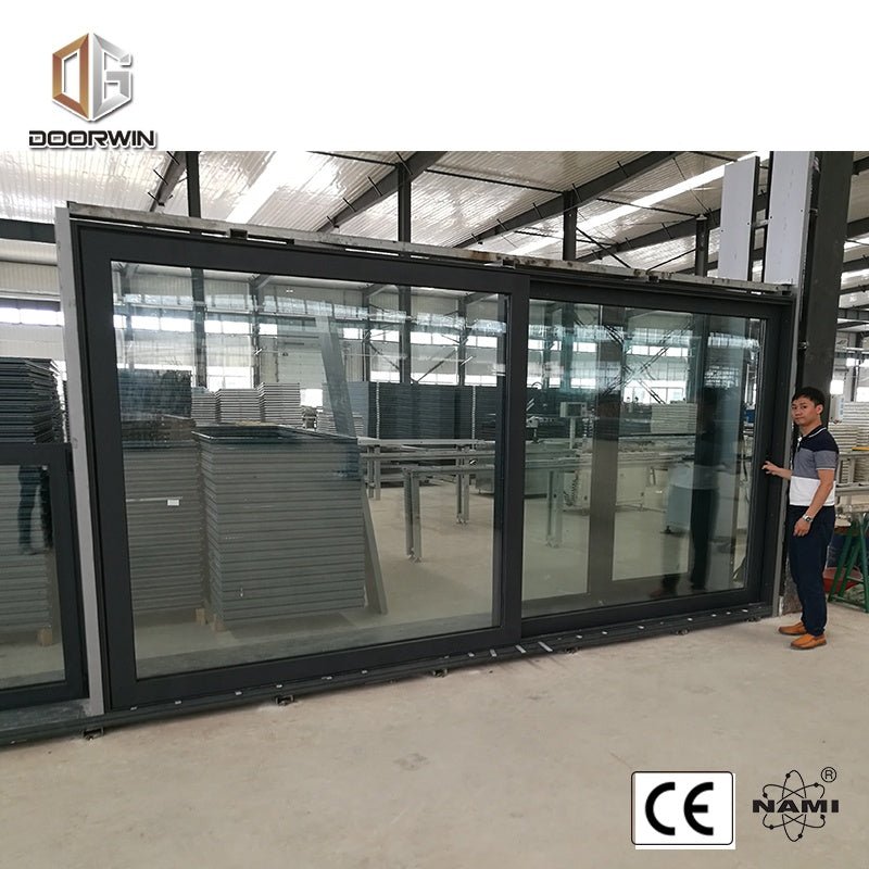 auto control large glass panel thermal break aluminum sliding door by Doorwin - Doorwin Group Windows & Doors