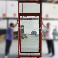 awning windows sizes of american SGCC tempered glass Imported Oak Wood casement window with light by Doorwin — thumbnail 1