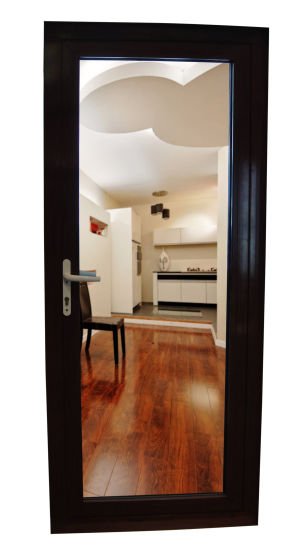 Black Color Thermal Break Aluminium Outswing French Door - China Aluminum Outswing Door, Aluminum Hinged Door — product image 0