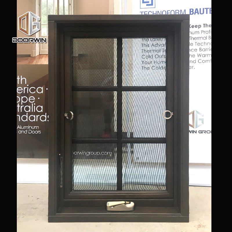 black stain color crank out open window - Doorwin Group Windows & Doors