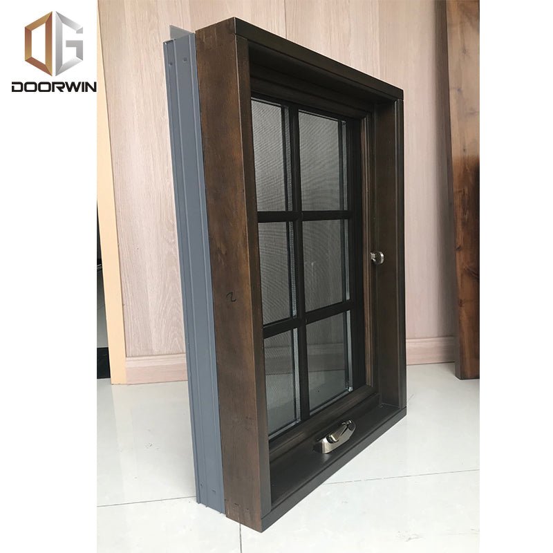 black walnut color stain crank open out window — product image 3