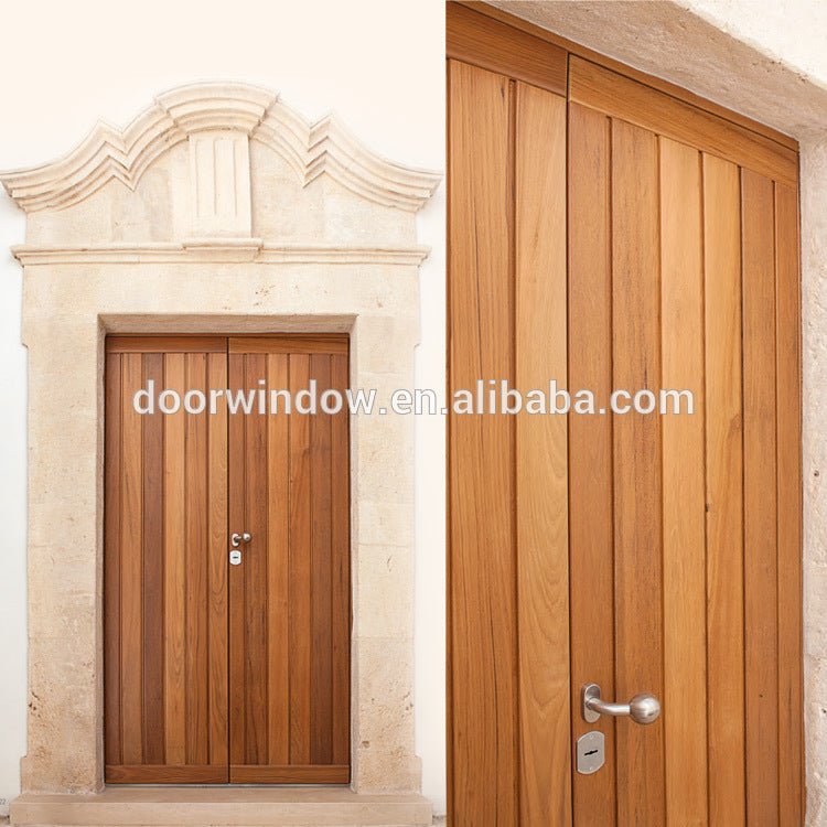 Burma teak wood doors single leaf front door designs by Doorwin — product image 1