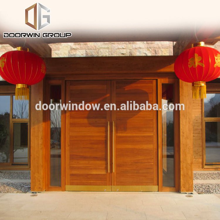 Burma teak wood doors single leaf front door designs by Doorwin - Doorwin Group Windows & Doors