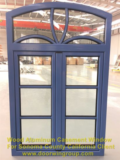 California USA Design Wood Aluminum Casement Window with Divided Lites - China Aluminium Window, Wood Window — product image 0