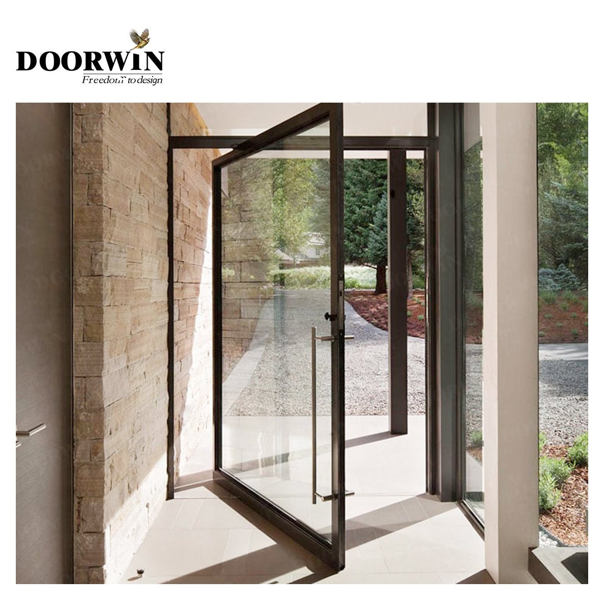 Canada Calgary Super September Purchasing Super September Purchasing Aluminum swing door profile glass pivot entrance by Doorwin - Doorwin Group Windows & Doors