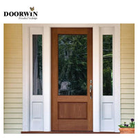 Canada Victoria DOORWIN Wooden single front door designs with fully tempered safty glass door — thumbnail 1