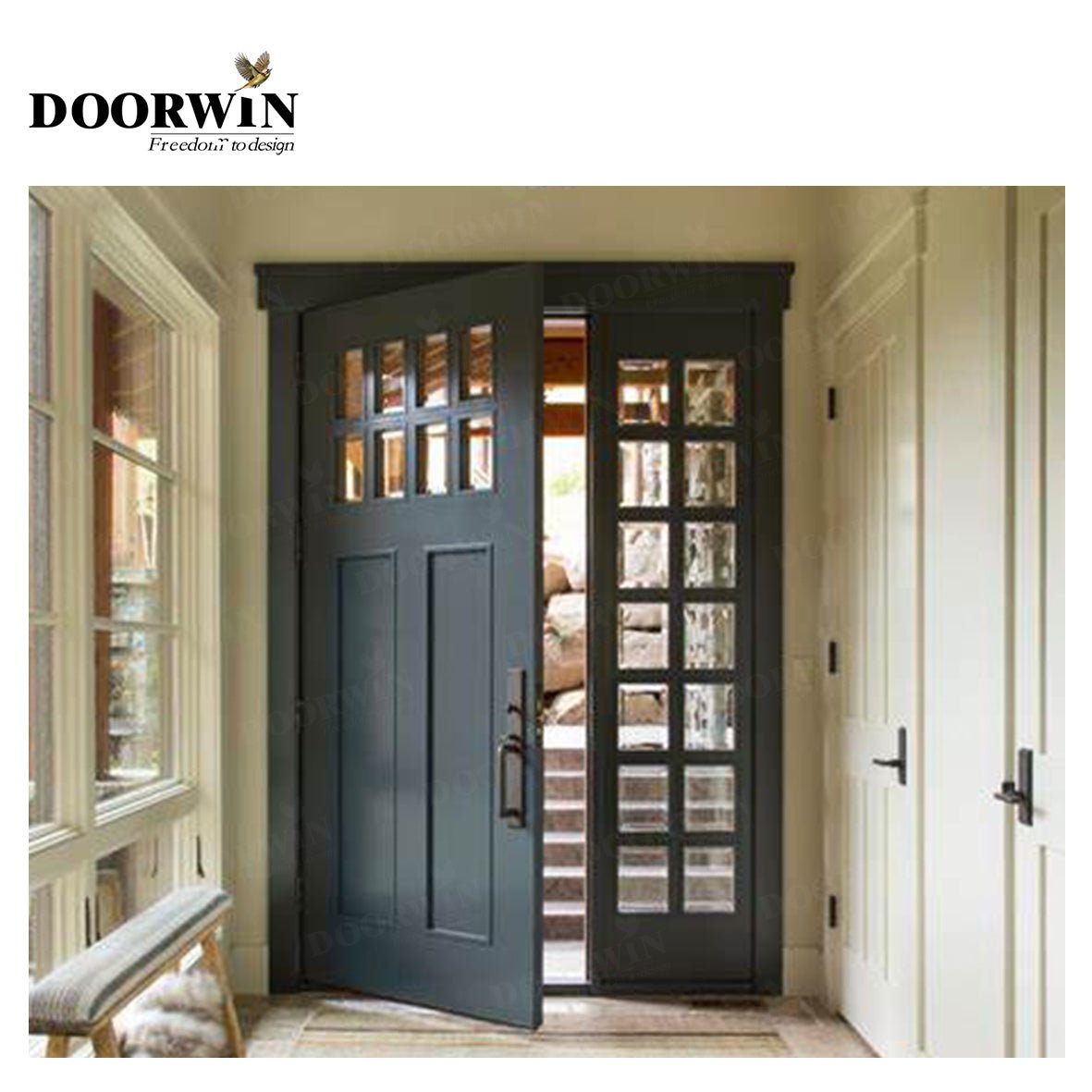 Canada White Rock DOORWIN Wood solid wooden door fancy room door/gate design by Doorwin — product image 1