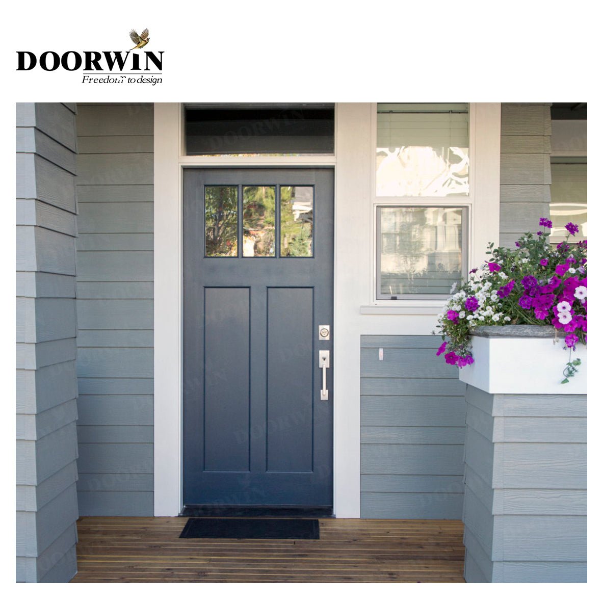 Canada White Rock DOORWIN Wood solid wooden door fancy room door/gate design by Doorwin — product image 5