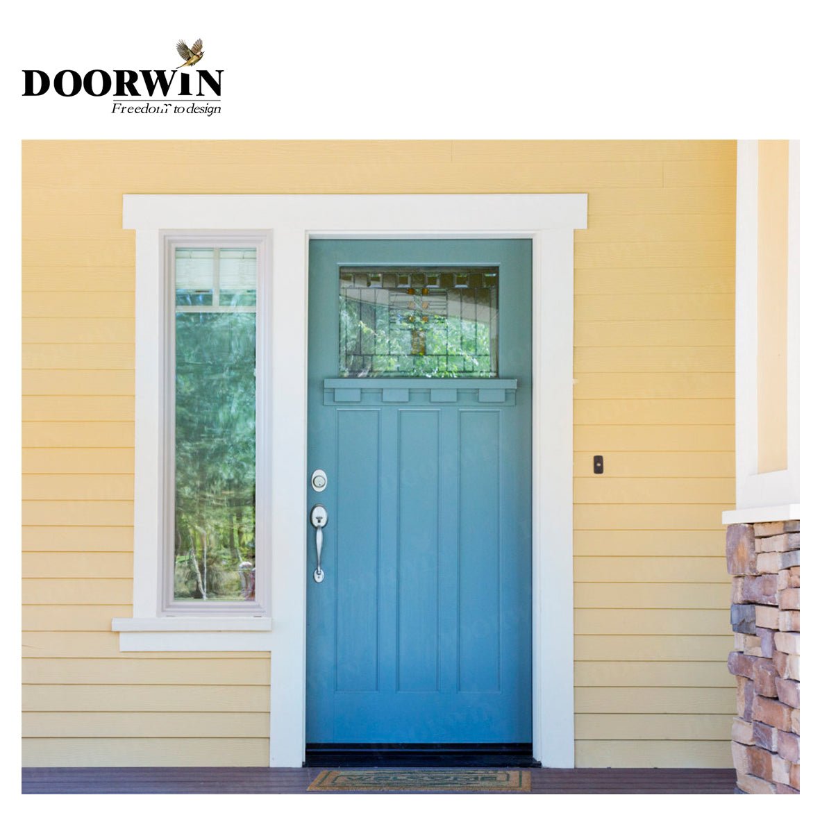 Canada White Rock DOORWIN Wood solid wooden door fancy room door/gate design by Doorwin — product image 2