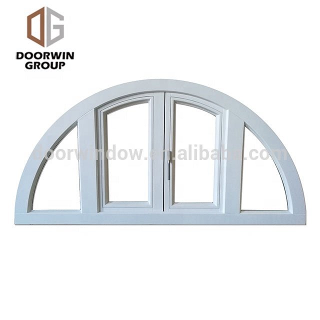 Canadian pine wooden arched top French push out windows by Doorwin - Doorwin Group Windows & Doors