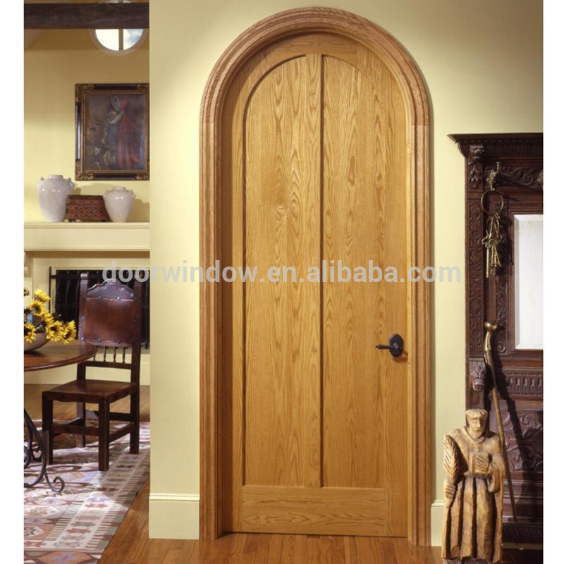 Canadian Red Oak knotty alder pine Solid Wood Interior Arched Top Entry Doorby Doorwin — product image 1