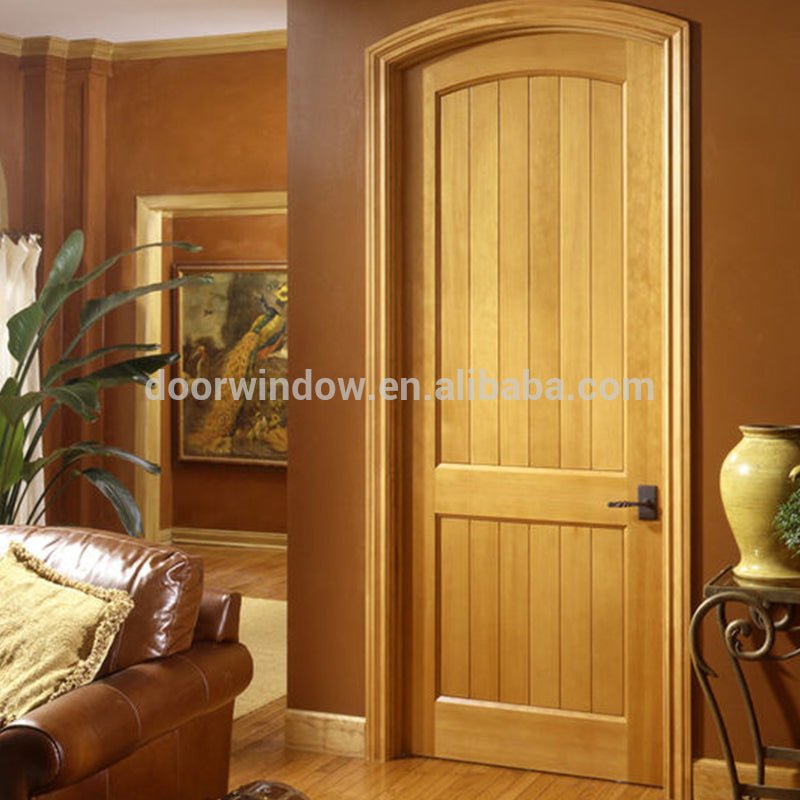 Canadian Red Oak knotty alder pine Solid Wood Interior Arched Top Entry Doorby Doorwin — product image 3