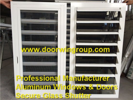 Caribbean Aluminium Louver Window 6mm Gray Tempered Glass - China Caribbean Aluminum Glass Shutter, Cribbean Louver Window - Doorwin Group Windows & Doors