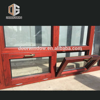 CE Certified Tilt/ Hopper Window American Oak Wood with Exterior Aluminum Cladding by Doorwin — thumbnail 1