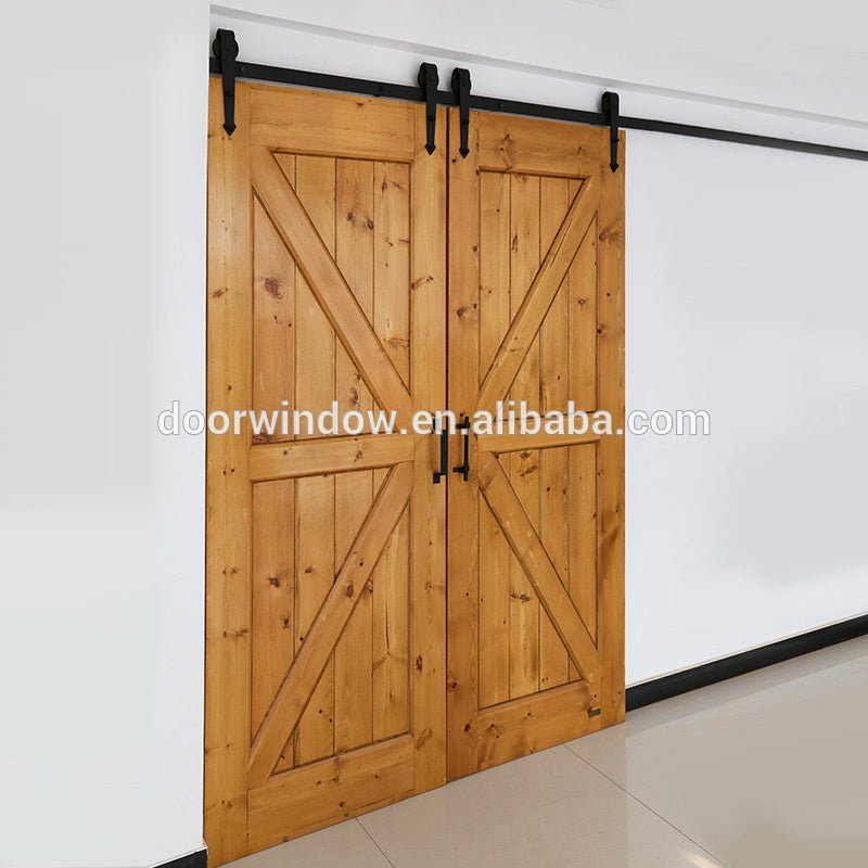 Cheap DIY ceiling mounted changing room partition sliding barn door by Doorwin - Doorwin Group Windows & Doors