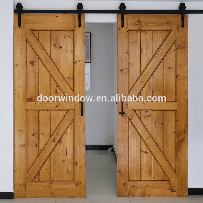 Cheap DIY ceiling mounted changing room partition sliding barn door by Doorwin - Doorwin Group Windows & Doors