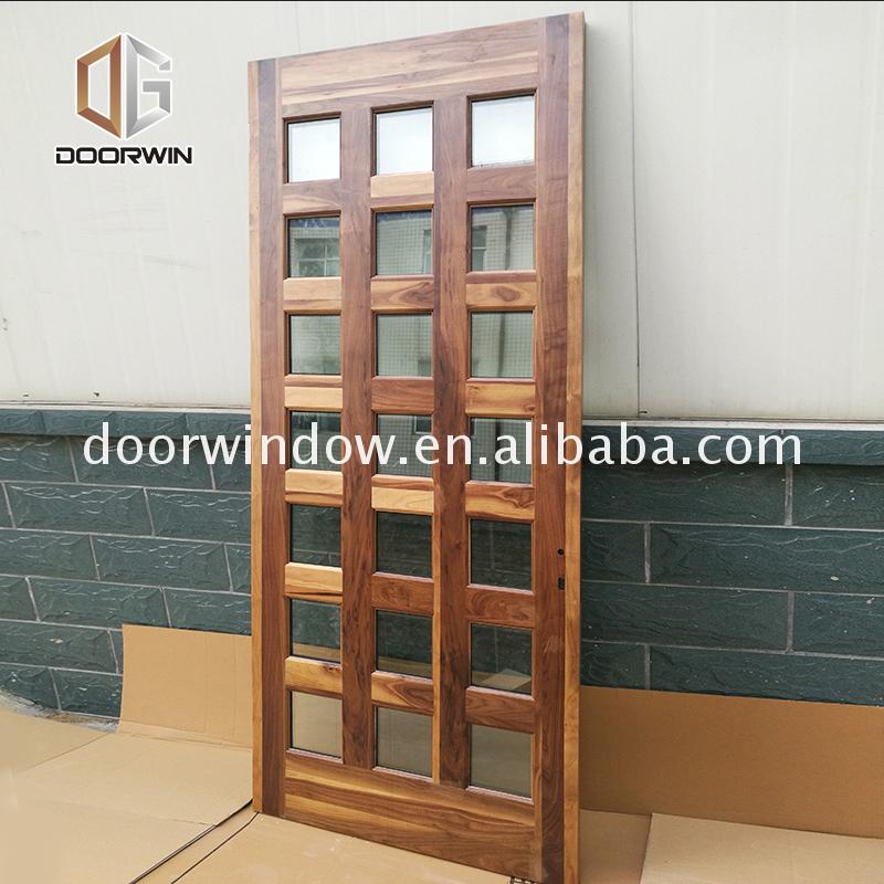 China Big Factory Good Price front doors with side lites door sidelites exterior wood glass — product image 5