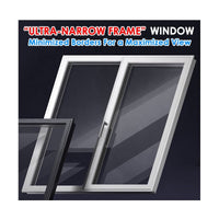 China customized double glazed  powder coating aluminium ultra narrow frame casement house windows — thumbnail 6