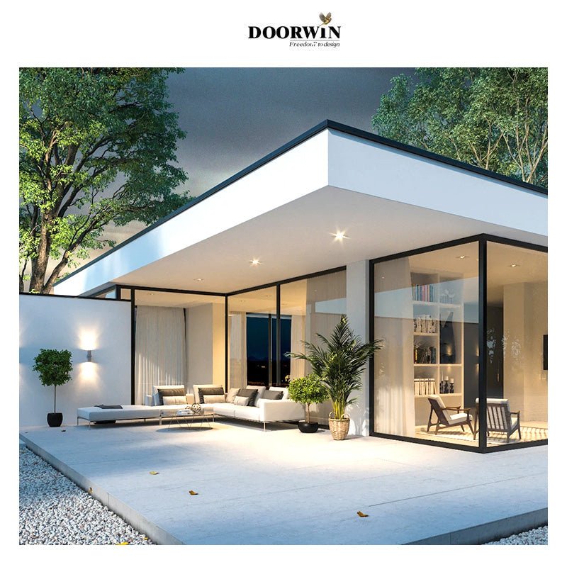 China customized double glazed powder coating aluminium ultra narrow frame casement house windows - Doorwin Group Windows & Doors