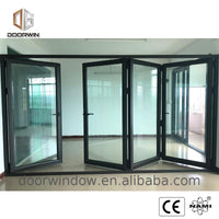 China Manufactory white glass bifold doors exterior external — thumbnail 1