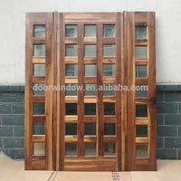 china solid wood doors factory best price entrance solid wood door with grille made of black walnutby Doorwin — thumbnail 1