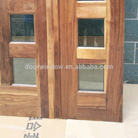 china solid wood doors factory best price entrance solid wood door with grille made of black walnutby Doorwin — thumbnail 4