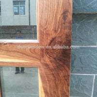 china solid wood doors factory best price entrance solid wood door with grille made of black walnutby Doorwin — thumbnail 7