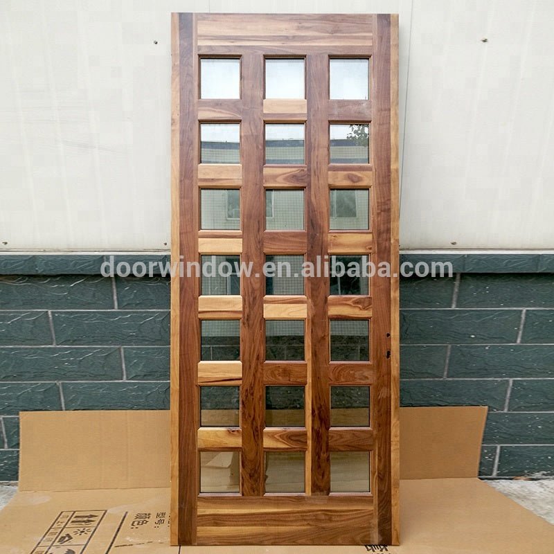 china solid wood doors factory best price entrance solid wood door with grille made of black walnutby Doorwin — product image 5